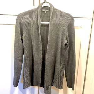 Eileen Fisher gray merino wool cardigan